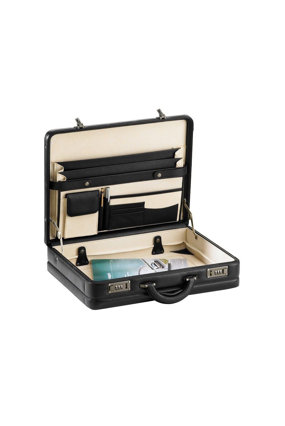 D & N briefcase grained cowhide