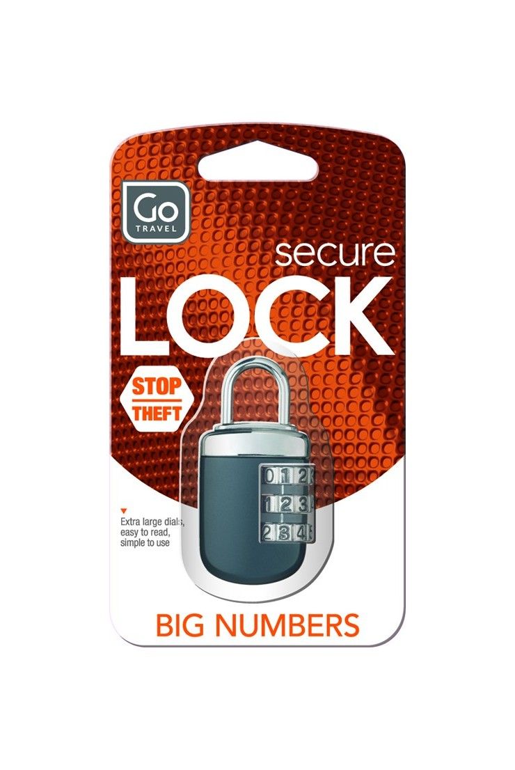 Go Travel Combination Padlock with big numbers