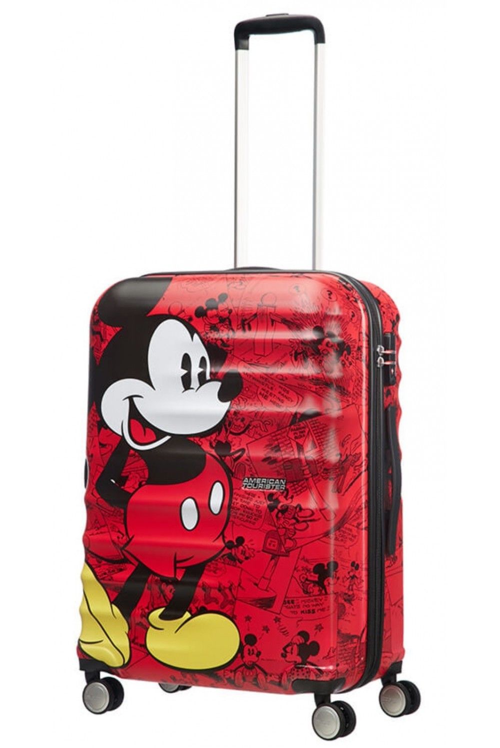 Kids suitcase AT Wavebreaker Comics Red 67cm 64Liter 4 wheel