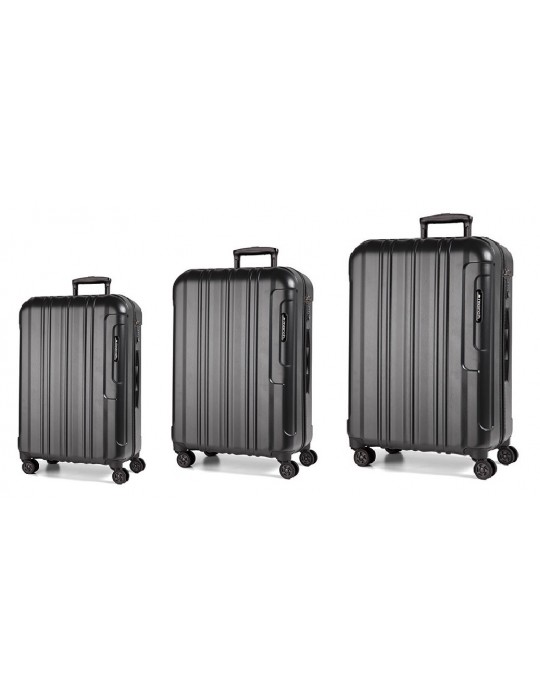 March Cosmopolitan luggage set Hand luggage + medium and large size, Black