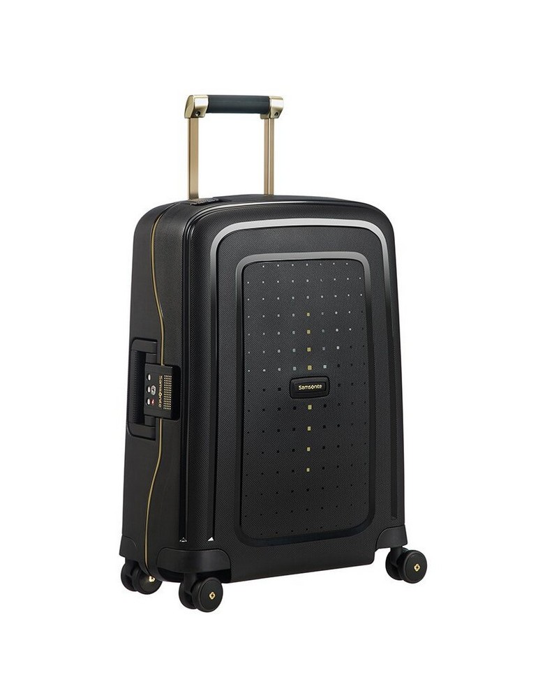 Samsonite S Cure DLX 55x40x20 cm 4 Roues bagages à main, Black/Gold