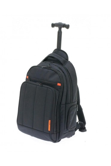 DAVIDTS laptop backpack with wheels Chase 17 inches black