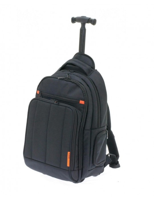 DAVIDTS laptop backpack with wheels Chase 17 inches black