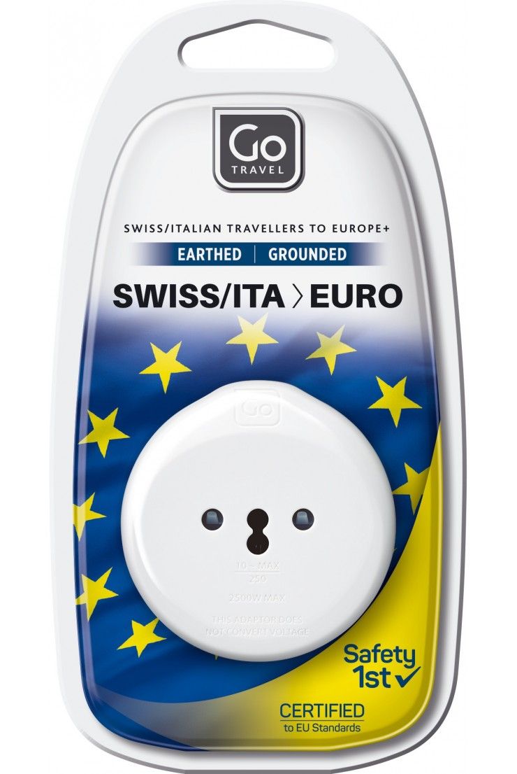 Go Travel Adapter Switzerland / Italy - Europe