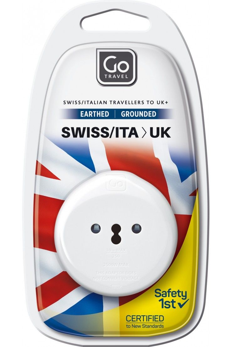 Go Travel Adapter Schweiz/Italien - United Kingdom