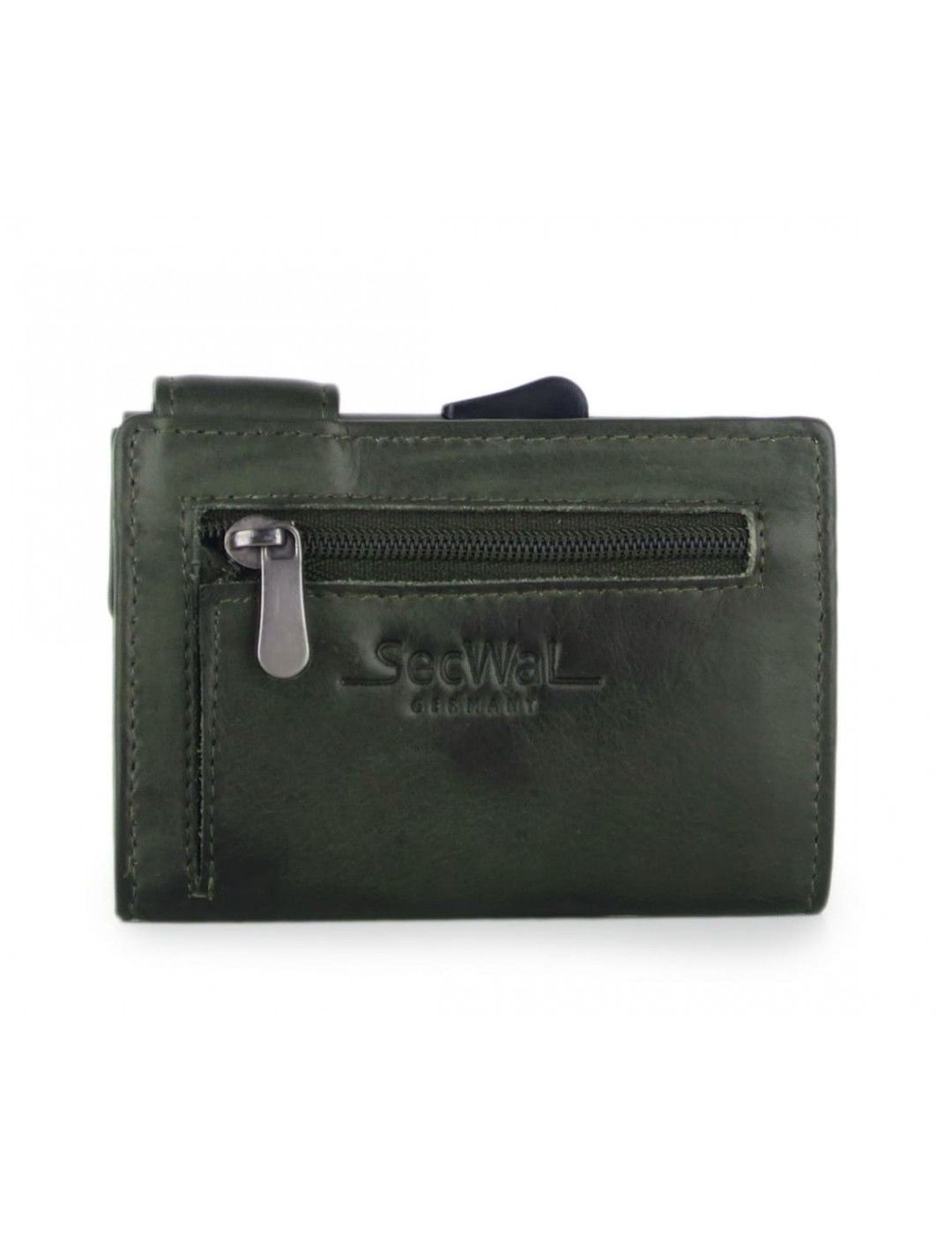 Porte-cartes SecWal RV Leather Vert vintage