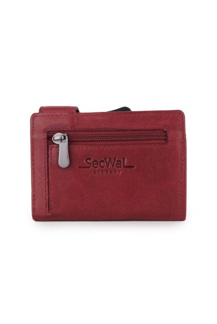 SecWal Kartenetui RV Leder Vintage Rot