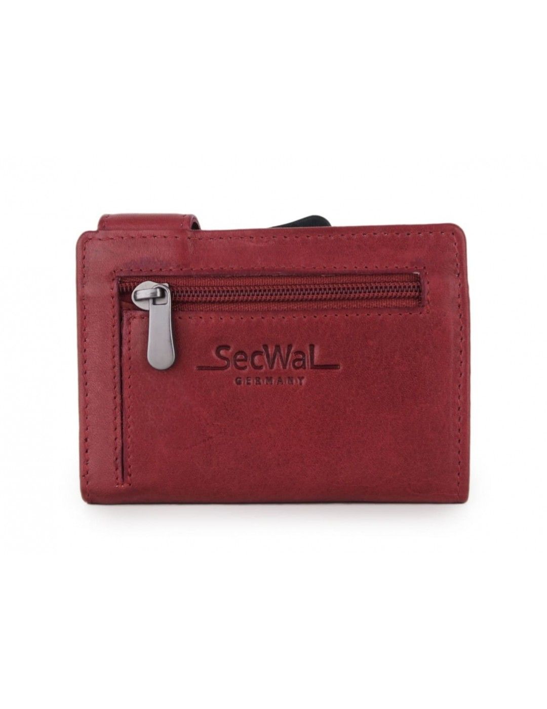 SecWal Card Case RV Leather Vintage Red