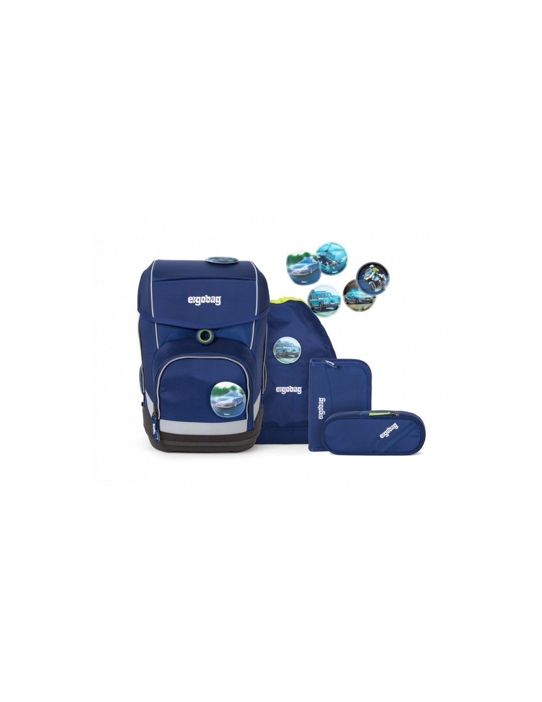 ergobag cubo school backpack set 5 pieces BlaulichtBaer
