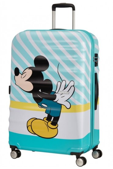 Kids suitcase AT Mickey Blue Kiss 77cm 96Liter