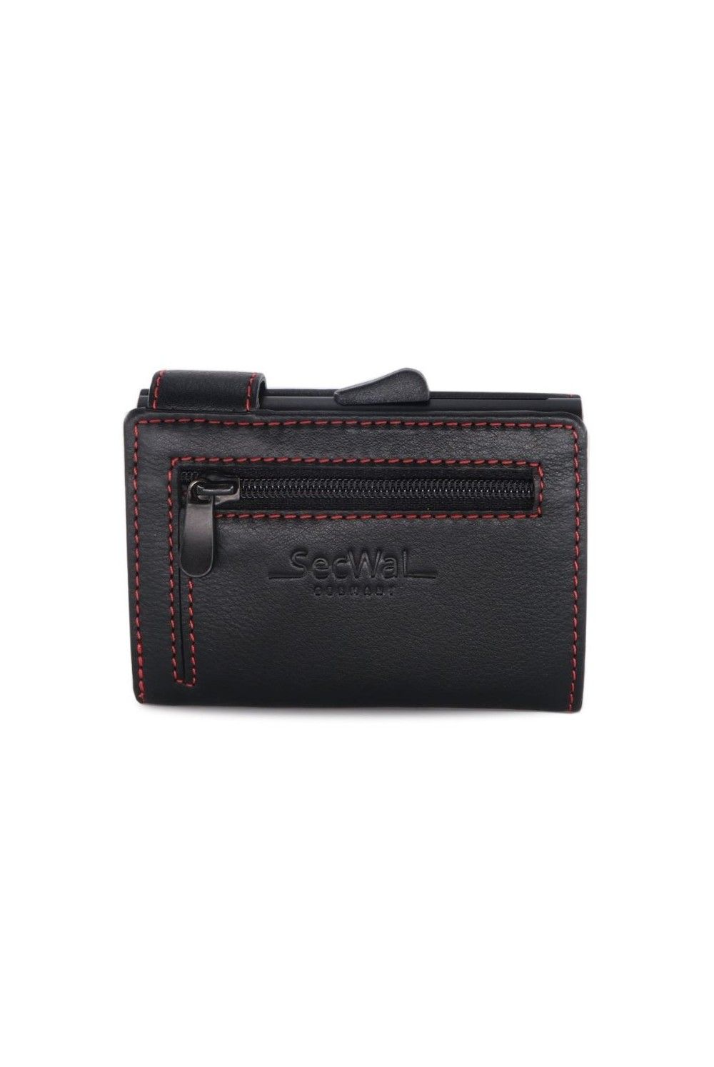 Porte-cartes SecWal RV Leather noir-rouge