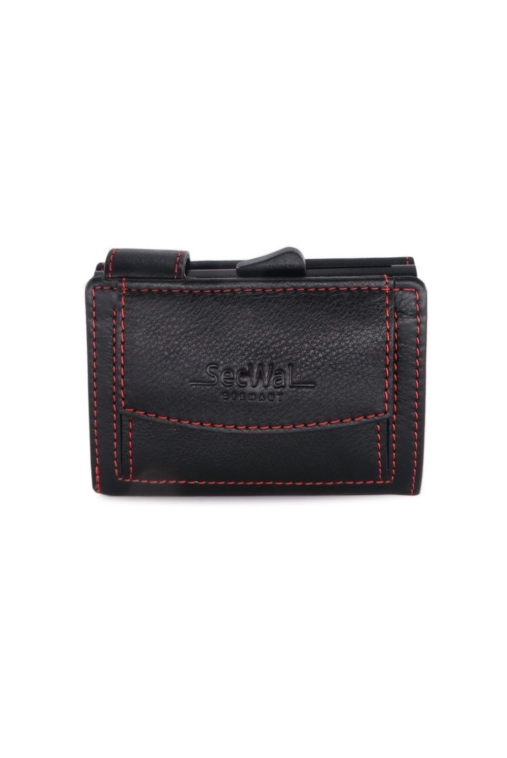 SecWal Card Case DK Leather black-red
