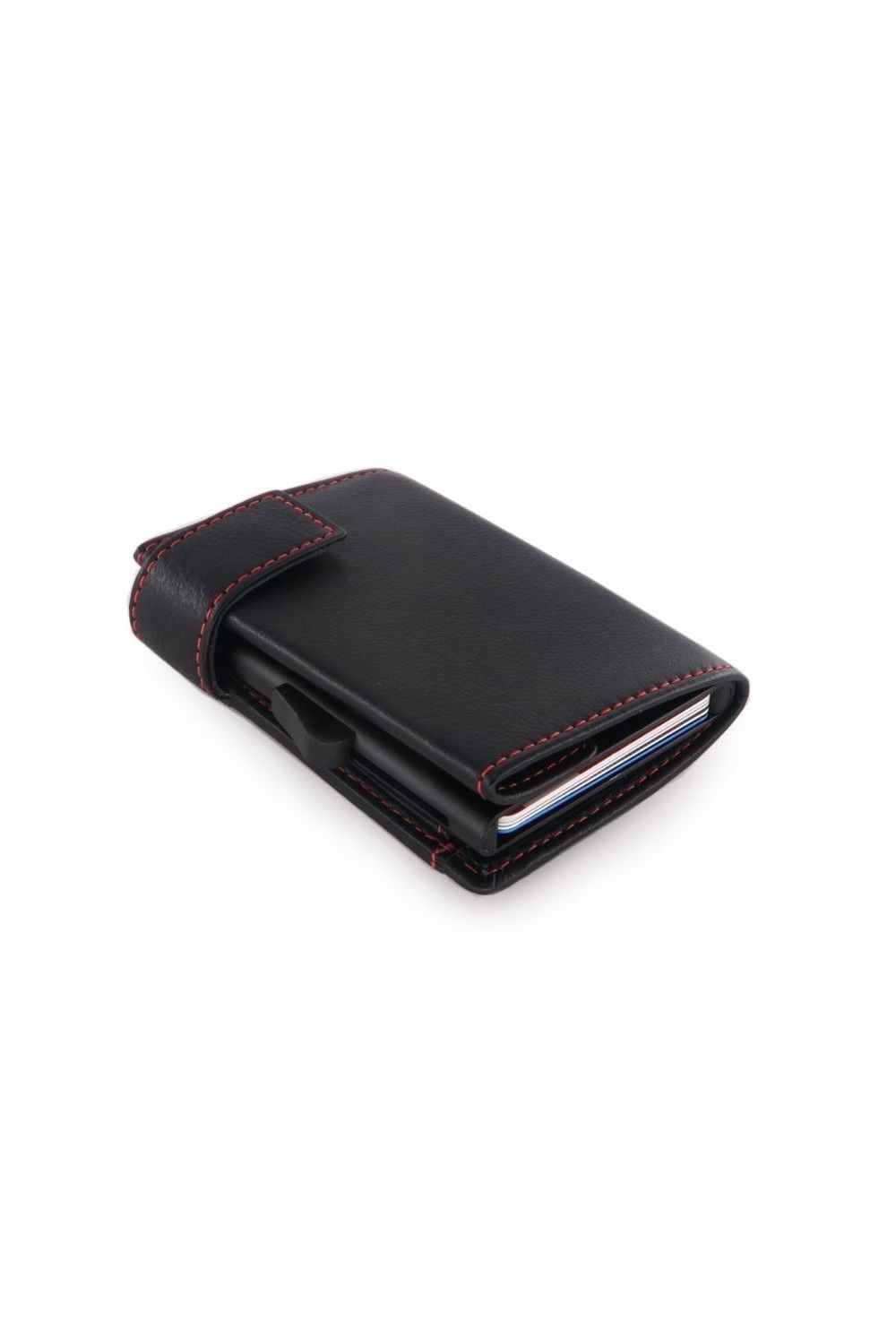 Porte-cartes SecWal DK Leather noir-rouge