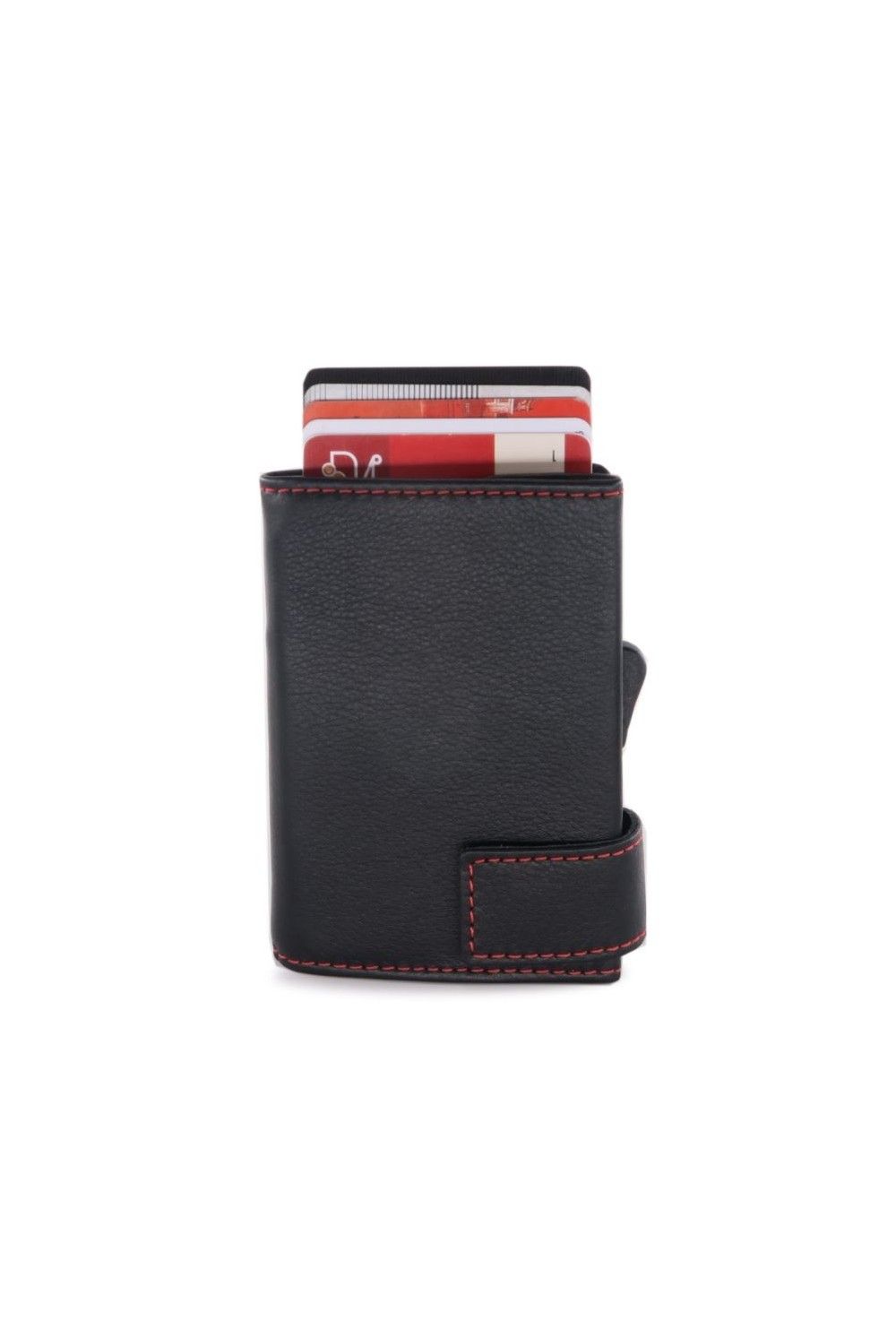 SecWal Card Case DK Leather black-red