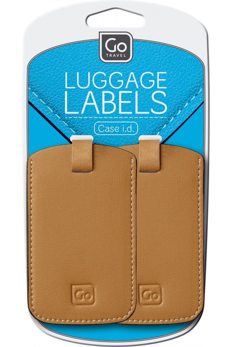 Go Travel Luggage Labels Real Leatherette 2 Pieces