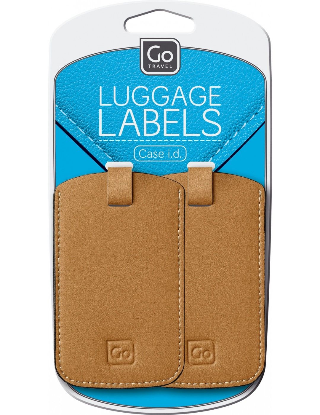 Go Travel Luggage Labels Real Leatherette 2 Pieces