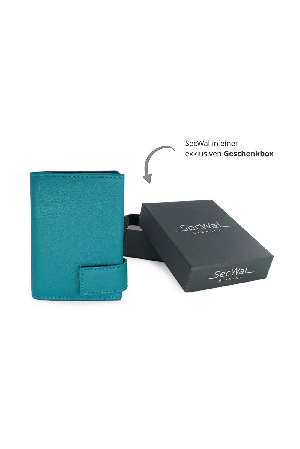 Porte-cartes SecWal DK Leather Turquoise