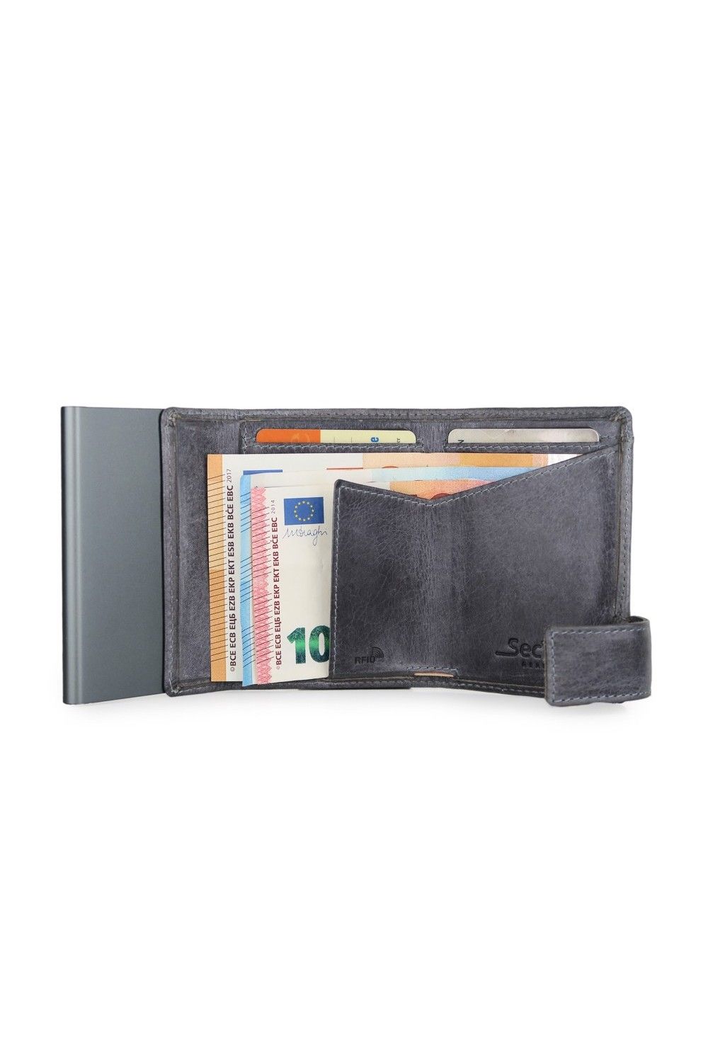 Porte-cartes SecWal DK Leather Vintage Gris