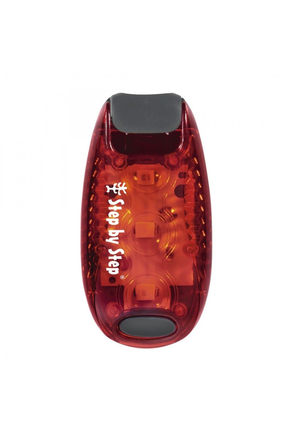 Step by Step LED safety clip light red