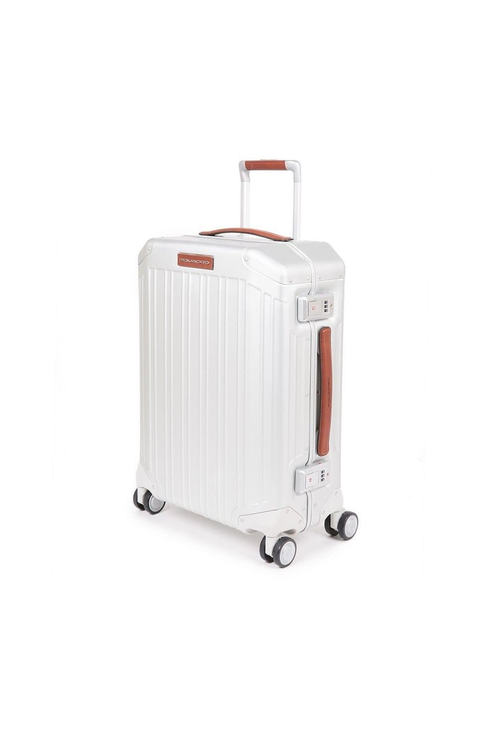 Aluminum case PiQALU Piquadro 55cm 4 wheel hand luggage