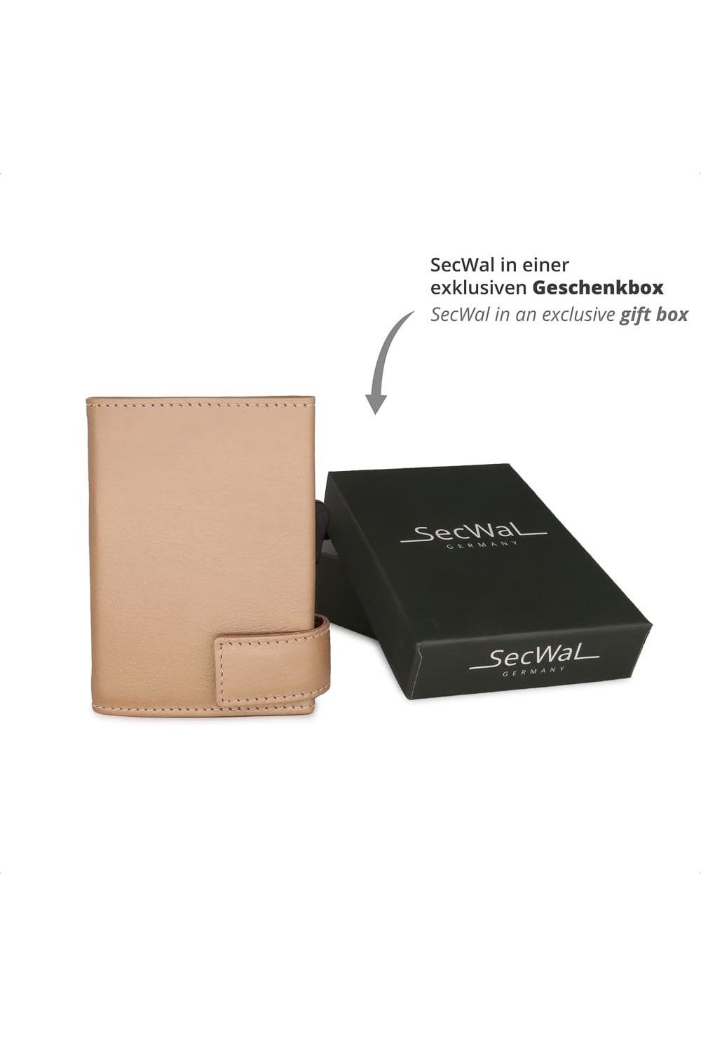 Porte-cartes SecWal DK Leather Metallic Rosé