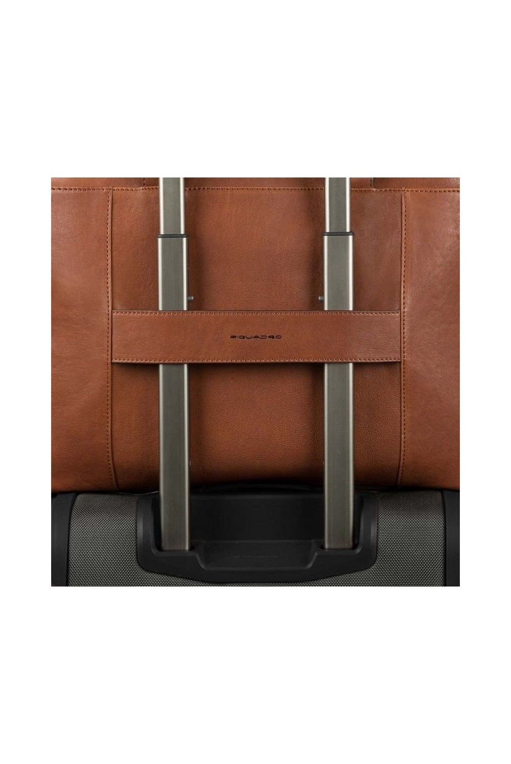 Narrow, expandable laptop bag Piquadro Black Square 15.6 inches