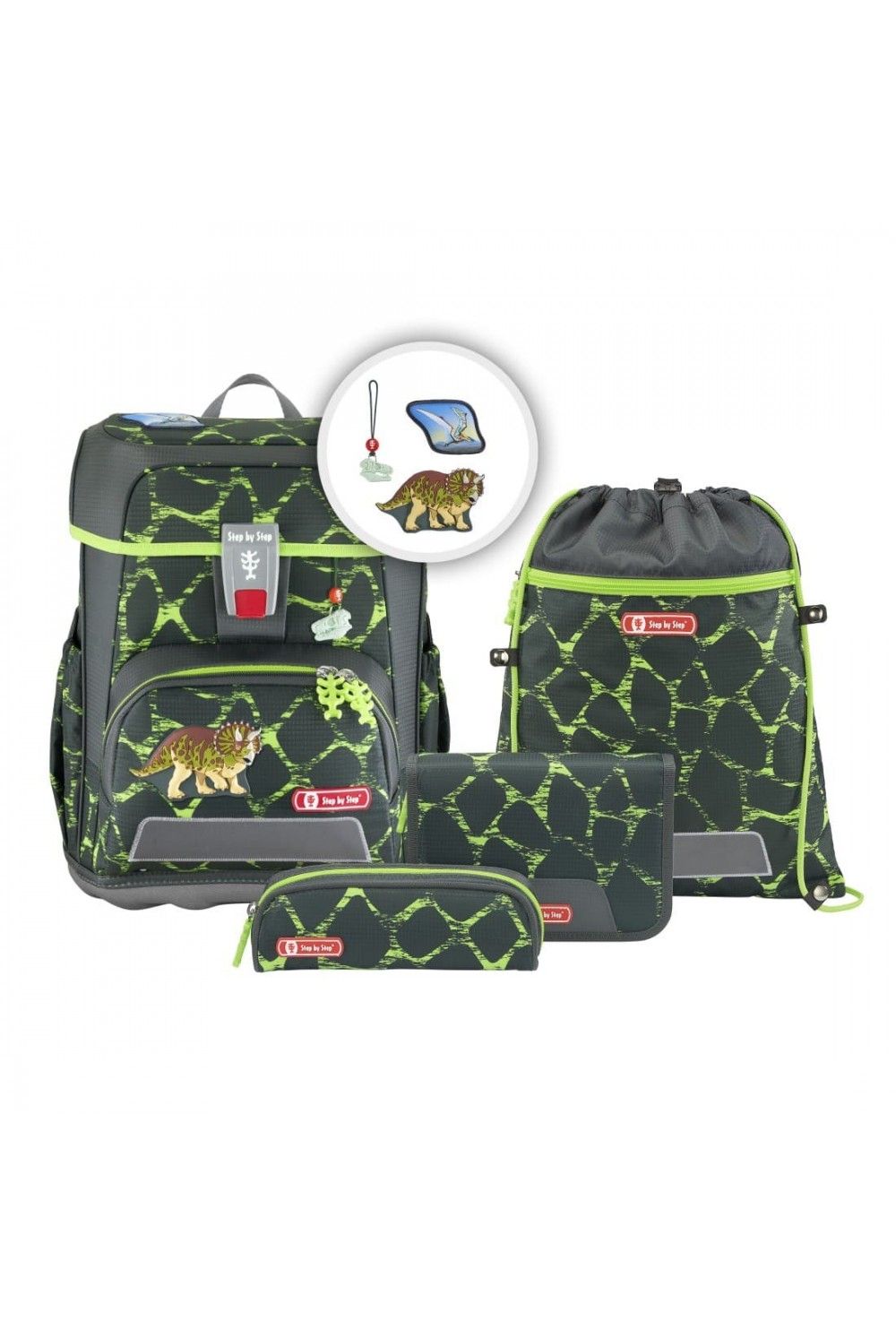 School backpack set Step by Step Cloud 5 pieces Dino Life