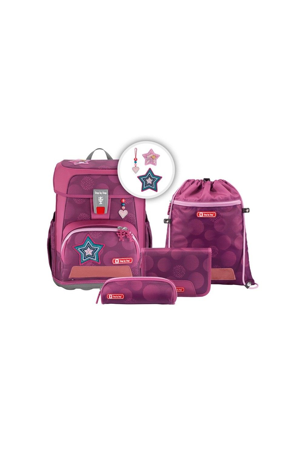 School backpack set Step by Step Cloud 5 pieces Glamour Star