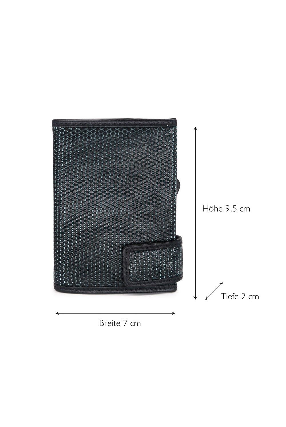Porte-cartes SecWal RV Leather noir-turquoise