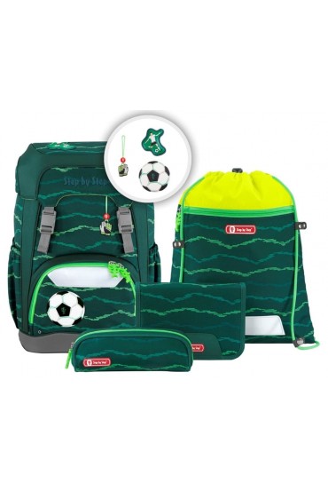 Step by Step Giant school backpack 5 parts Soccer Star