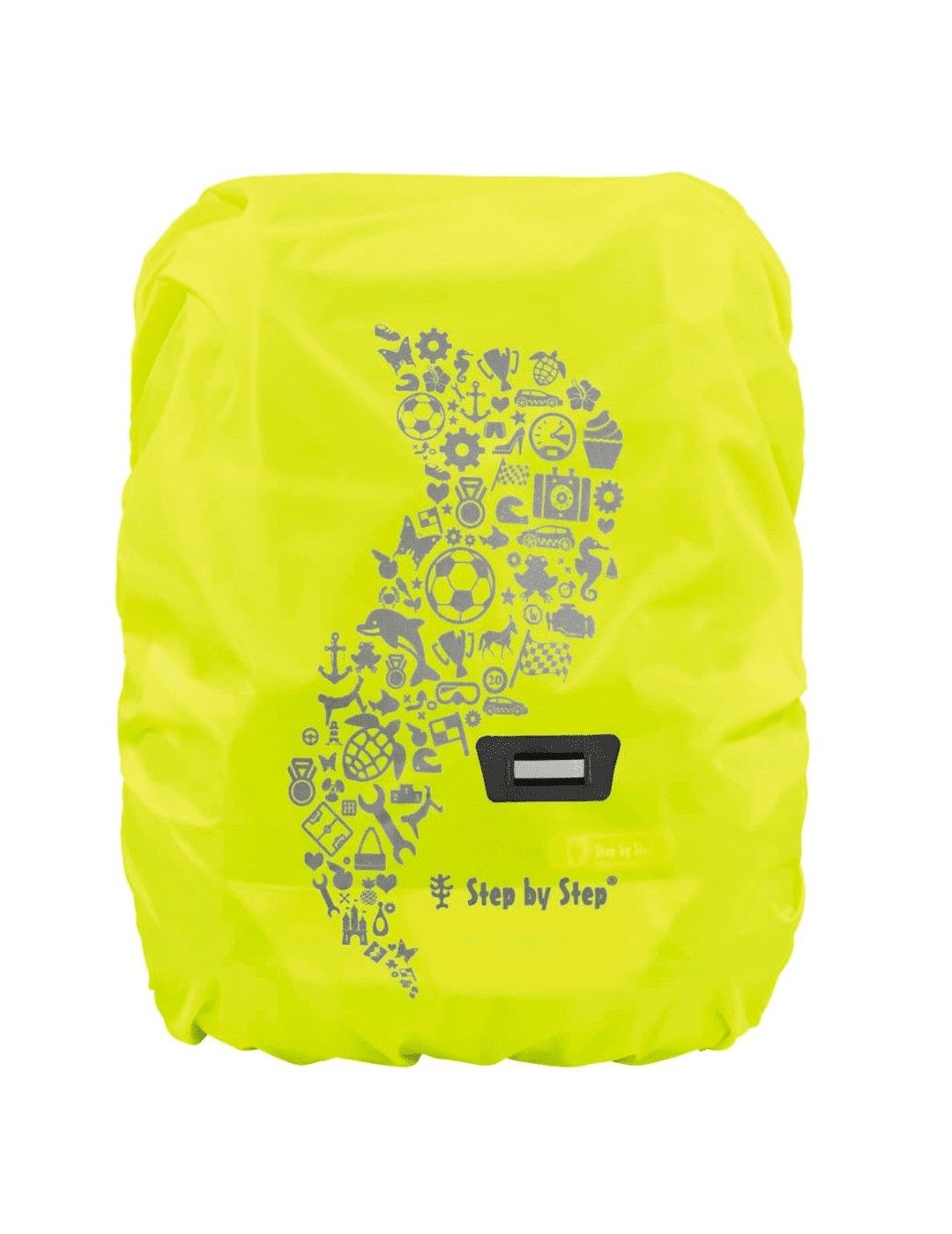 Step by step rain protection and safety cover for school counter yellow