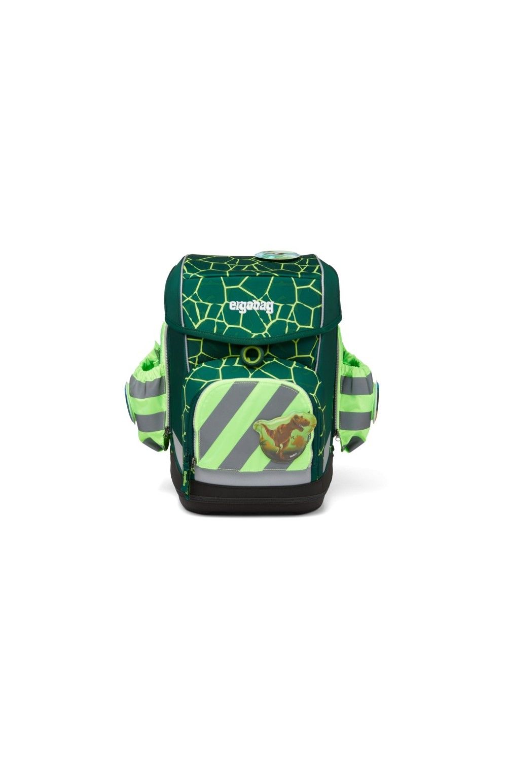 ergobag safety set side pocket with reflector green