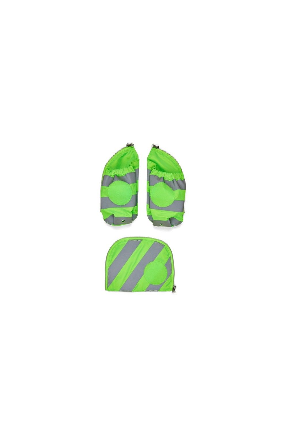 ergobag safety set side pocket with reflector green