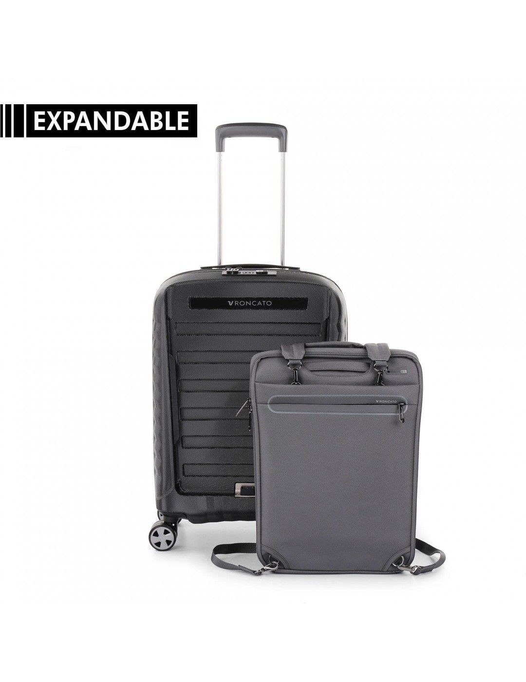 Roncato hand luggage D-Premium 55x40x20/23 expandable anthracite
