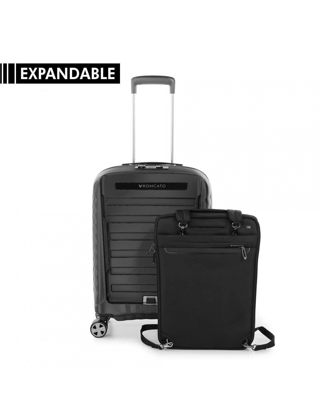 Roncato bagages à main D-Premium 55x40x20/23 extensible noir