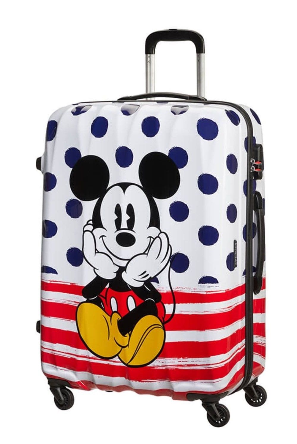 AT Kinderkoffer Mickey Blue Dots 75cm 88 Liter