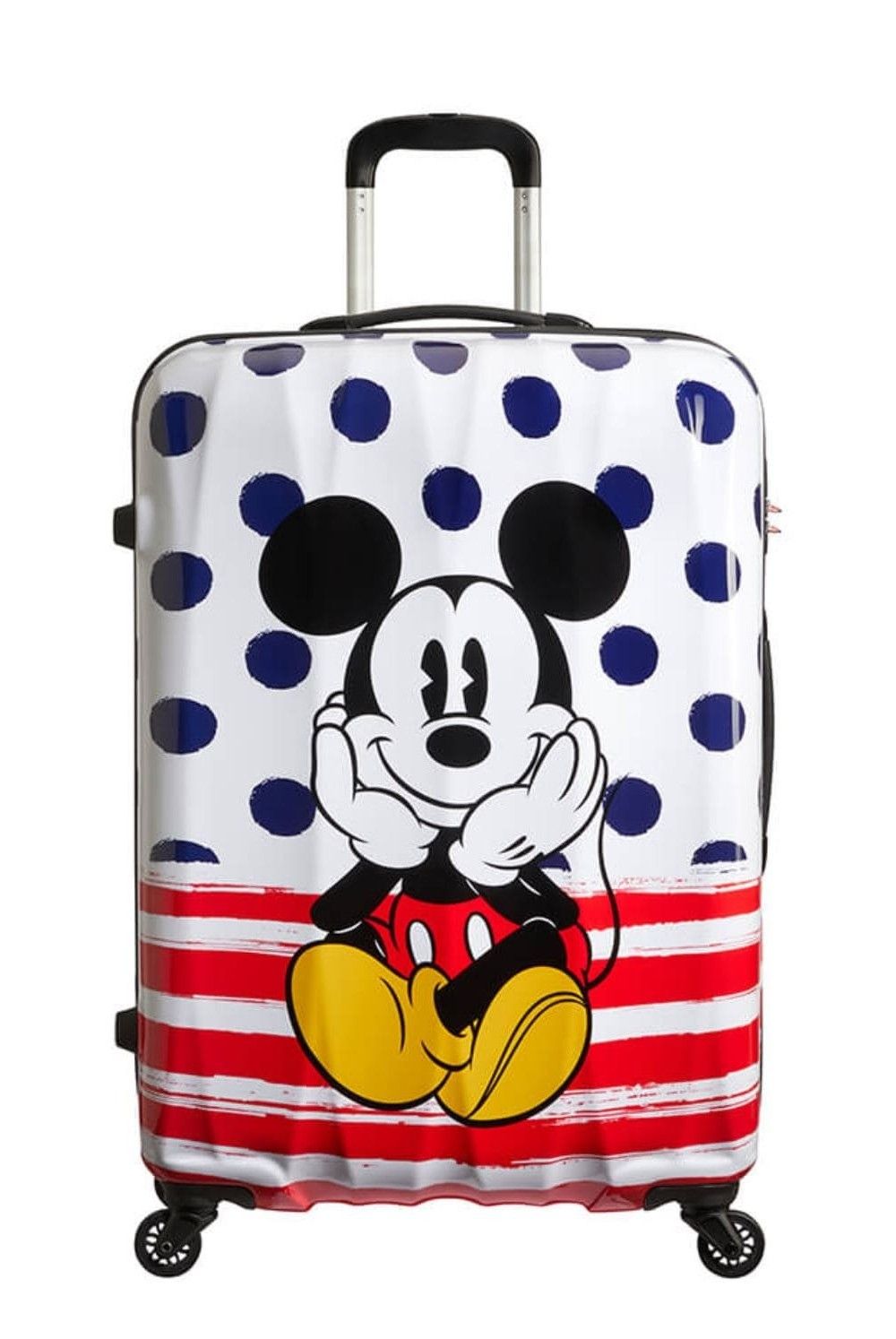 AT Kinderkoffer Mickey Blue Dots 75cm 88 Liter