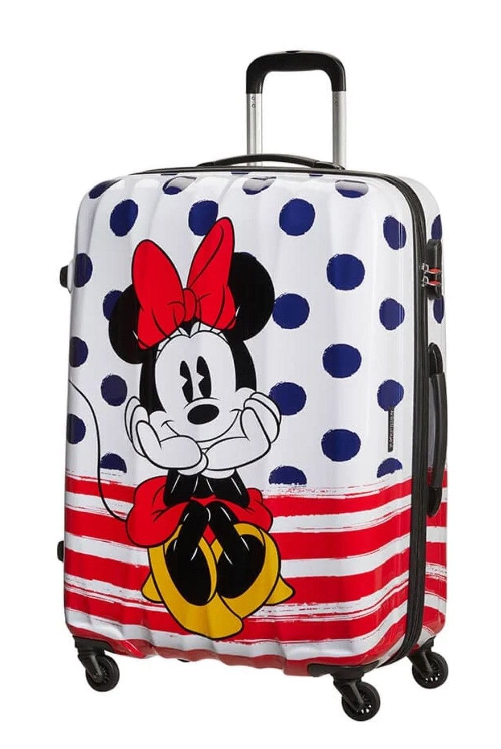 AT children's suitcase Minnie Blue Dots 75cm 88 Liter