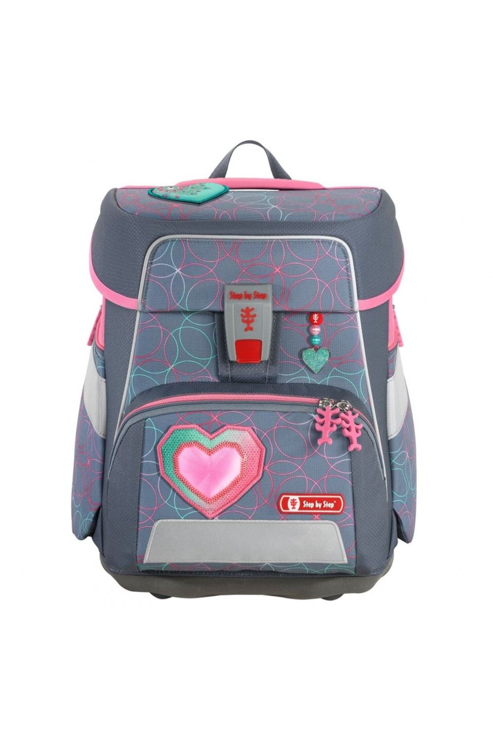 School backpack set Step by Step Space 5 pieces Glitter Heart