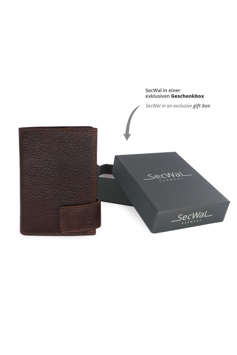 SecWal Card Case DK Leather Bull Brown