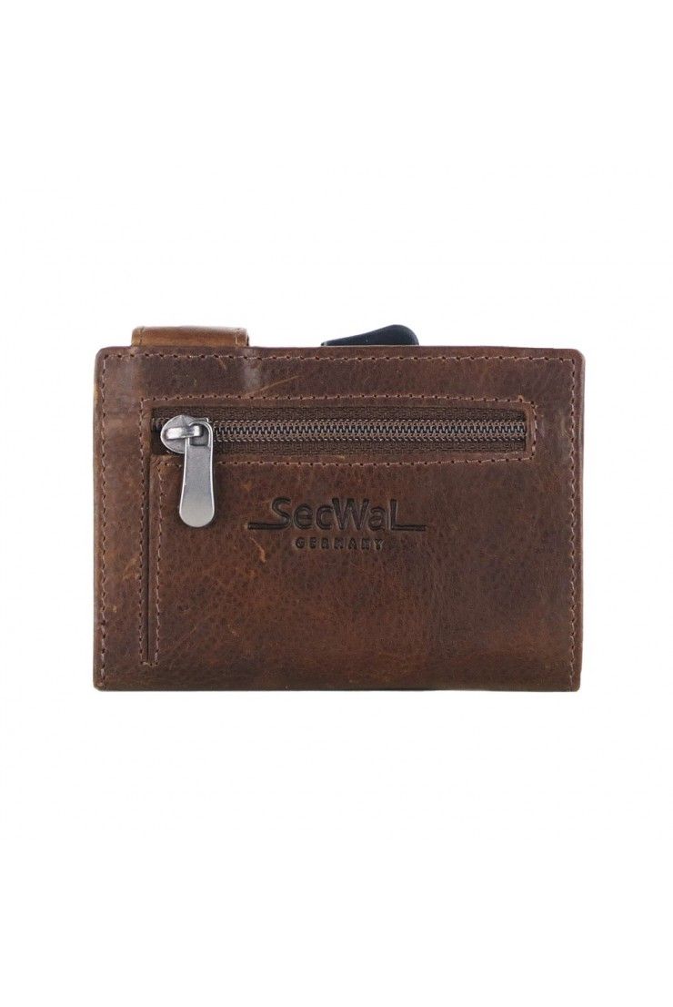 SecWal Card Case RV Leather Bull Brown