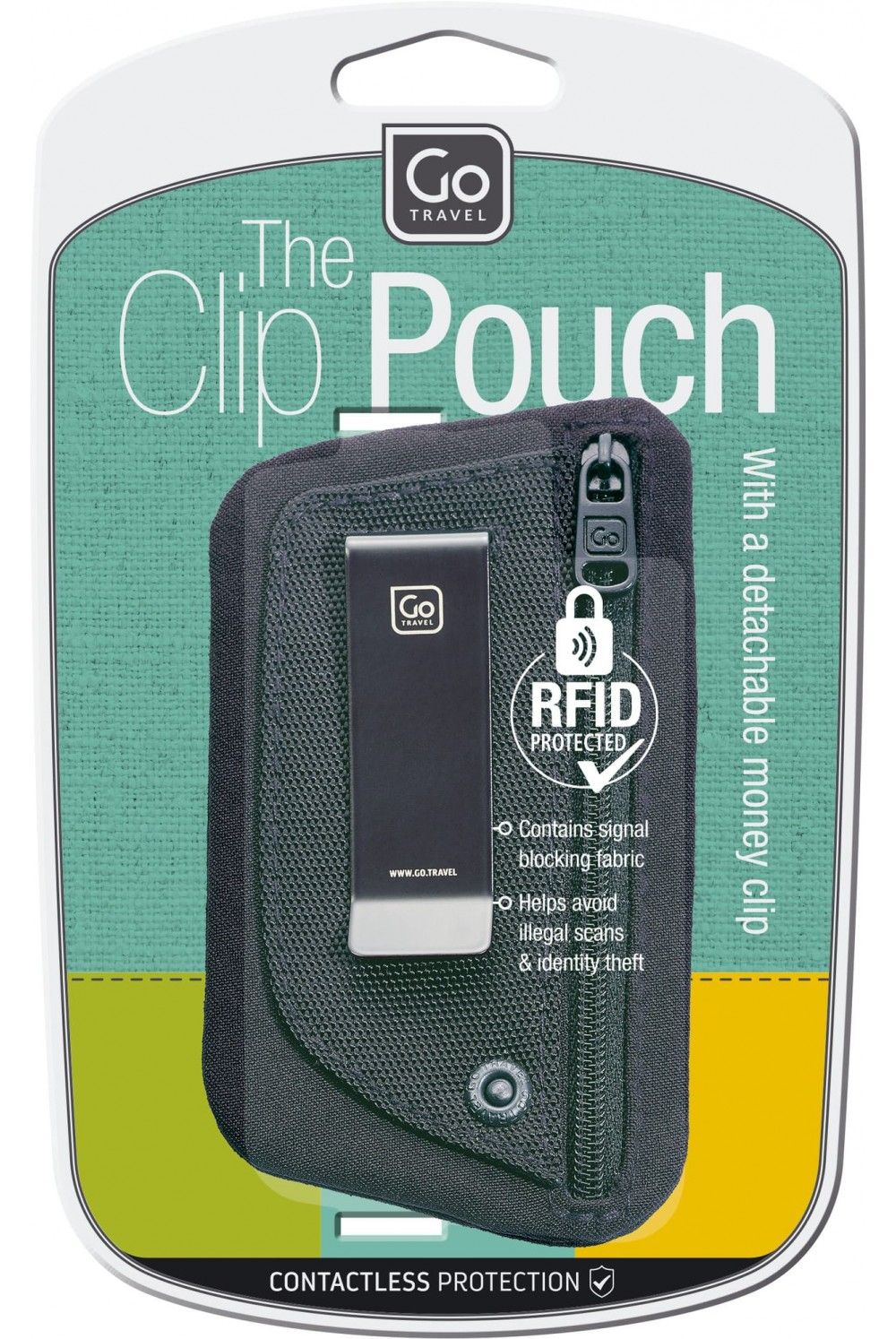 Go Travel RFID Portefeuille de voyage avec clip