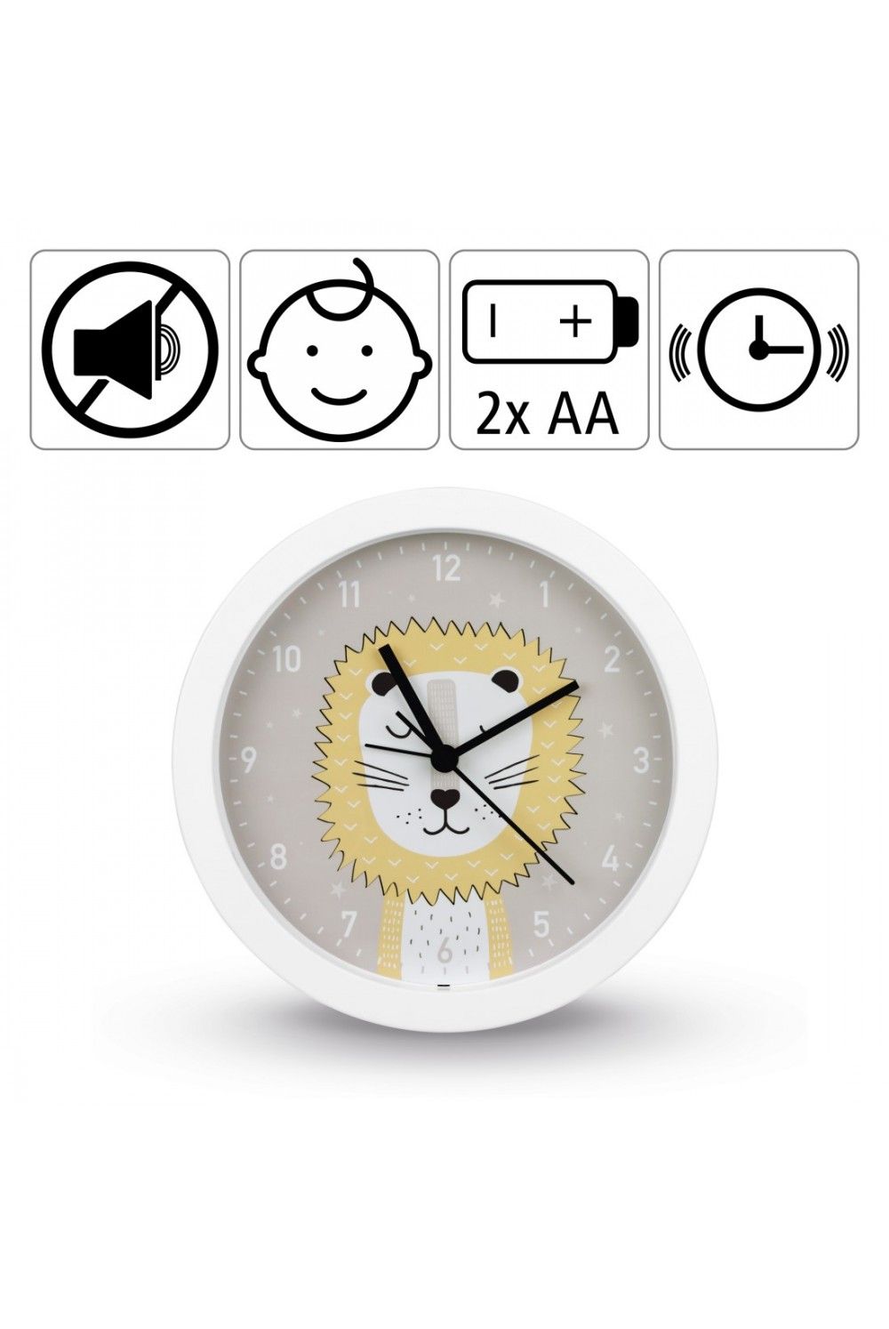Children's table clock with alarm function Lucky Lion Hama