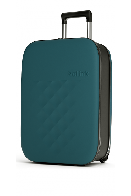 Suitcase hand luggage foldable Rollink Flex Vega 2 wheel 55cm Deep Lagoon