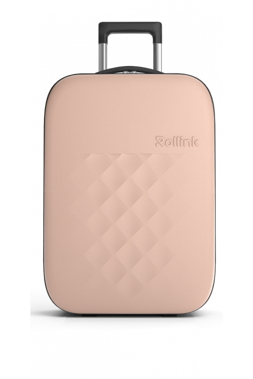 Suitcase hand luggage foldable Rollink Flex Vega 2 wheel 55cm Rose Smoke