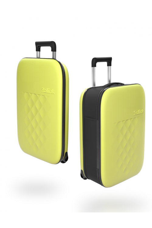 Koffer Handgepäck faltbar Rollink Flex Vega 2 Rad 55cm Yellow Iris