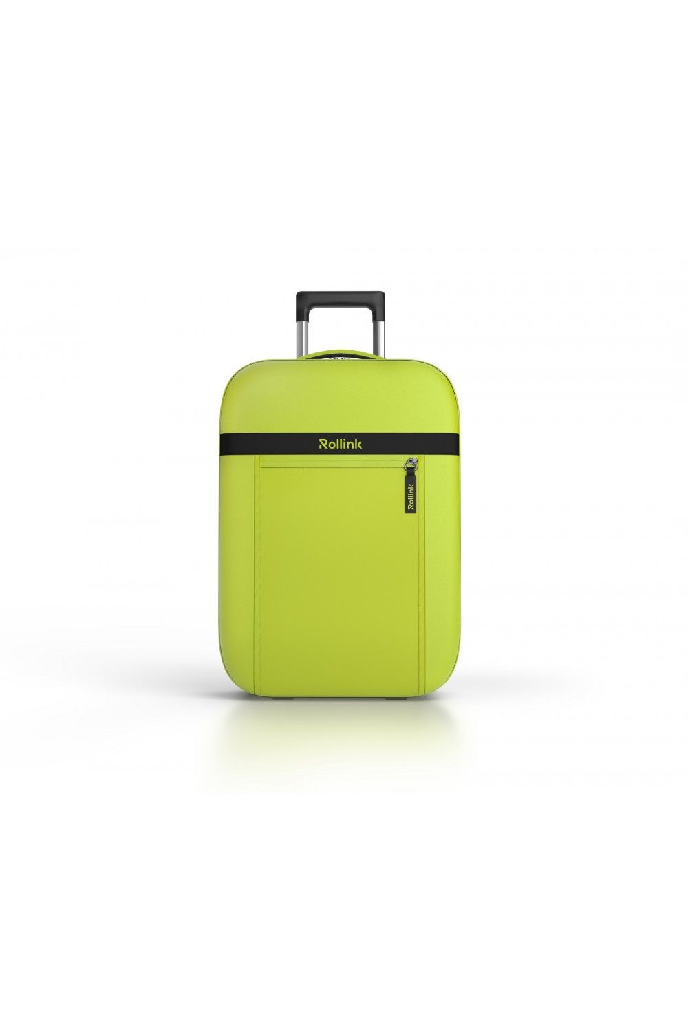 Suitcase hand luggage Rollink Flex Aura 55cm foldable outer compartment limeade