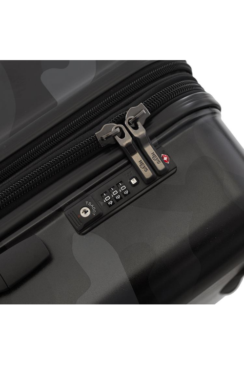 Suitcase Heys Black Camo 4 Rad Medium 66cm expandable
