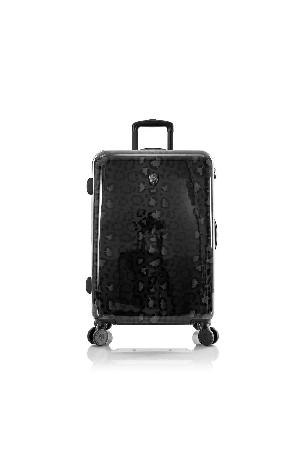 Suitcase Heys Black Leopard 4 Rad Medium 66cm expandable