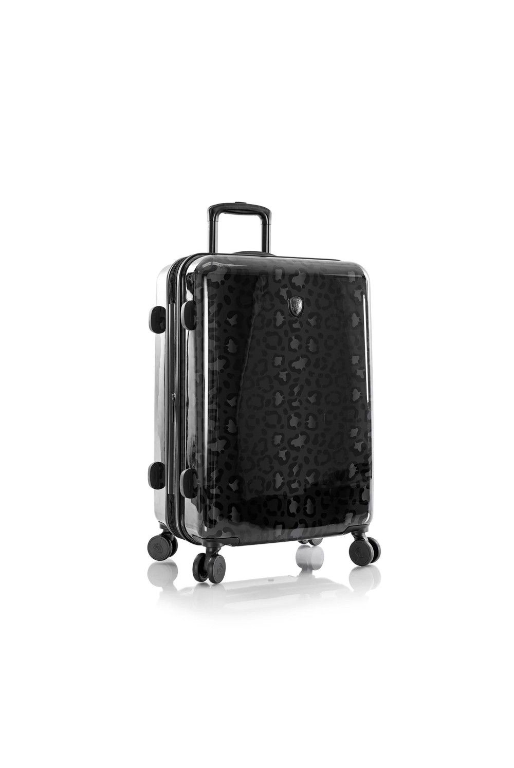 Suitcase Heys Black Leopard 4 Rad Medium 66cm expandable